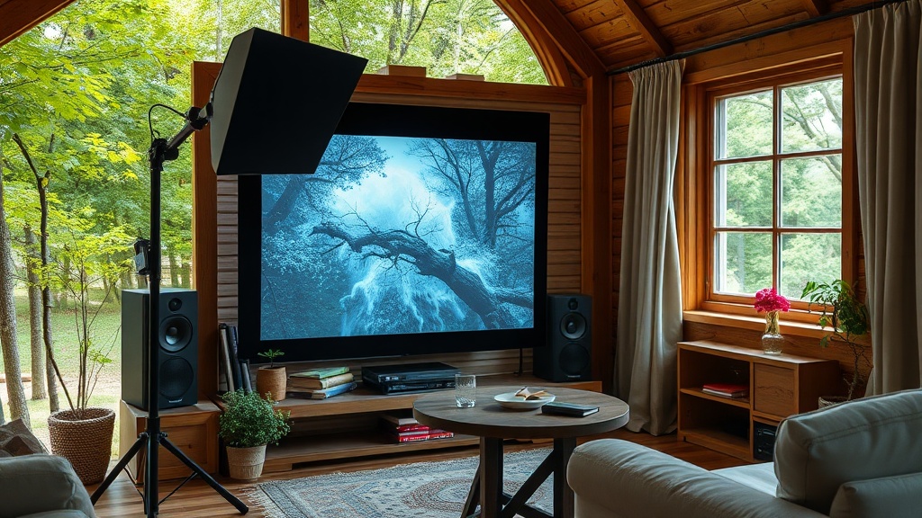 Zabudowa gipsowo-kartonowa z ukrytymi kablami pod telewizorem